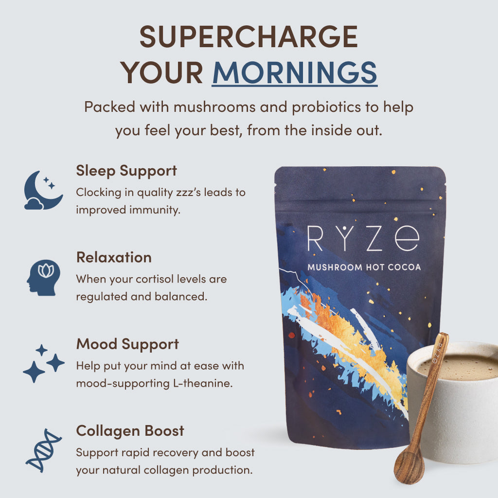 RYZE Nighttime Mushroom Cocoa Starter Bag B8