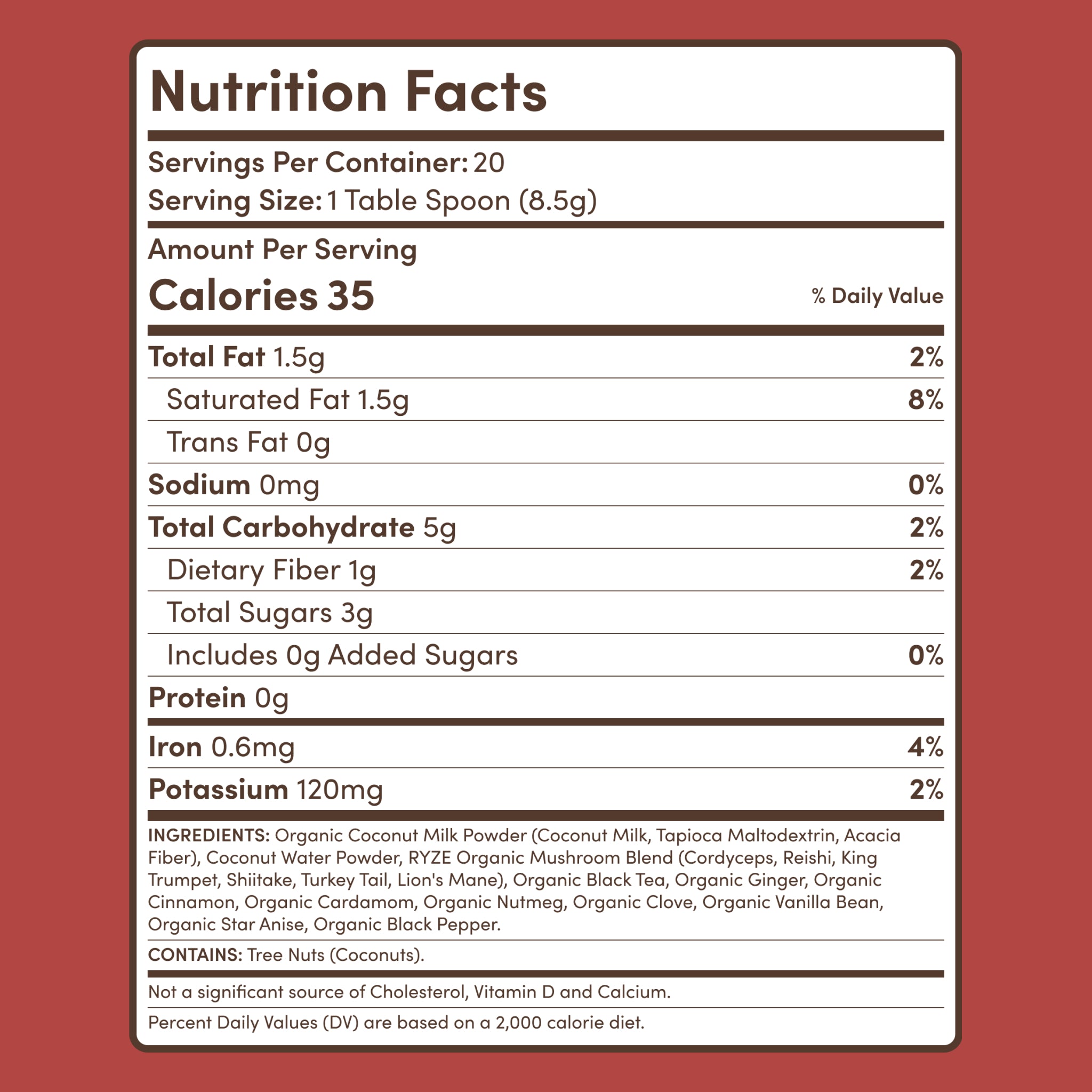 Mushroom Chai (20 Servings) Y0