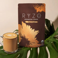 RYZE Mushroom Coffee — Organic Instant Coffee with Cordyceps & Reishi, 30 Servings Z5