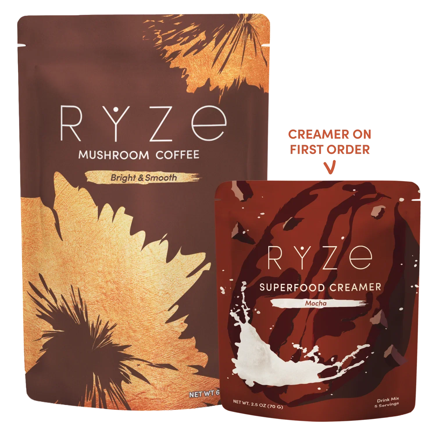 Mushroom Coffee + Mocha Creamer Set T2