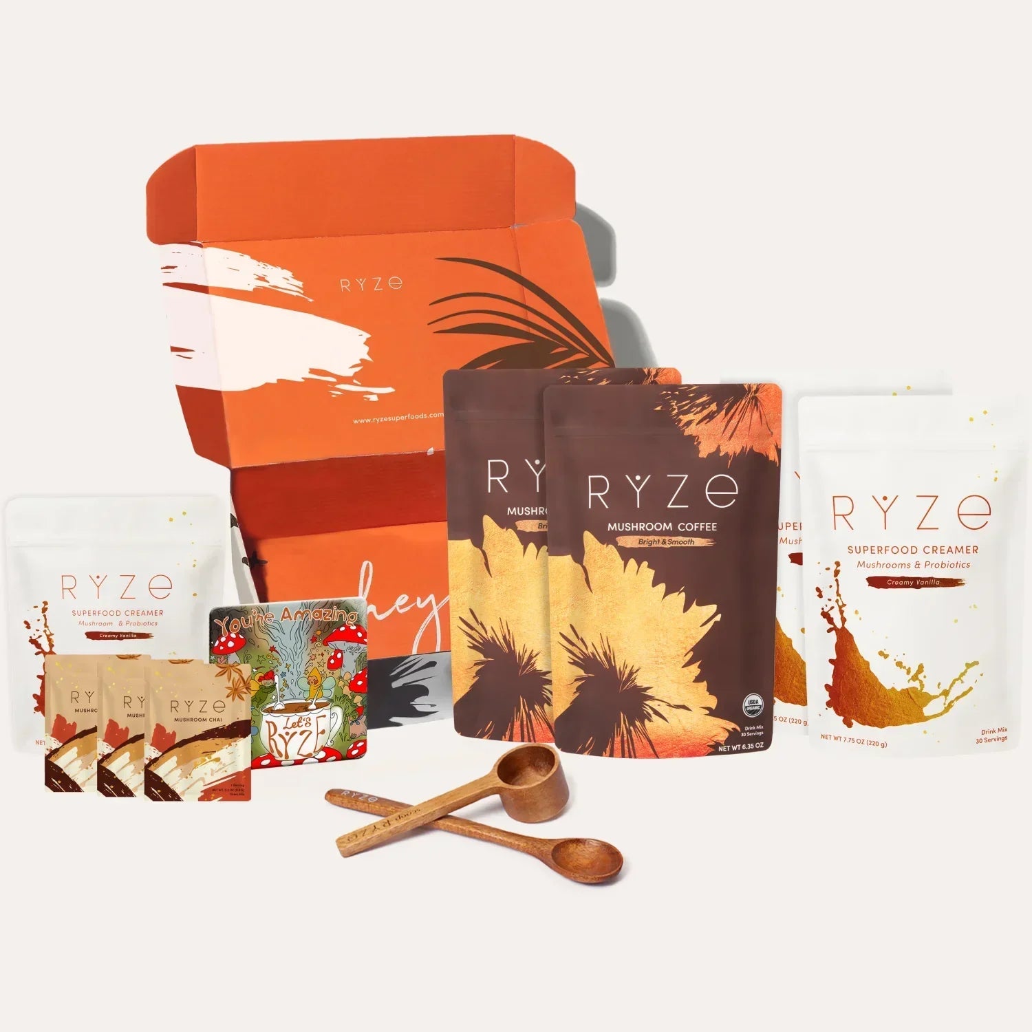 RYZE Lovers Gift Set: 2 Coffees + 2 Creamers S3