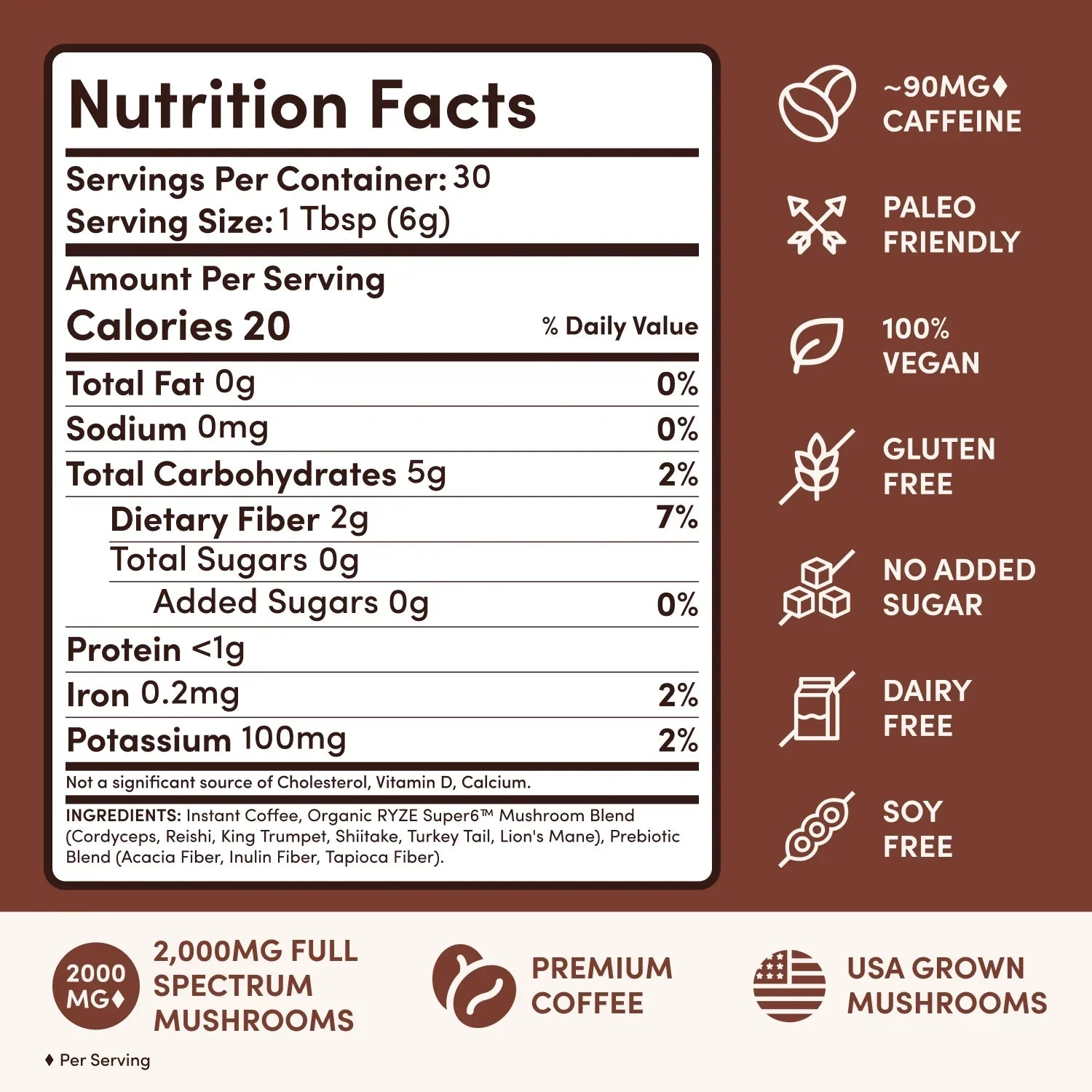 Mushroom Coffee Dark Roast Starter Kit 60 Serving Y1