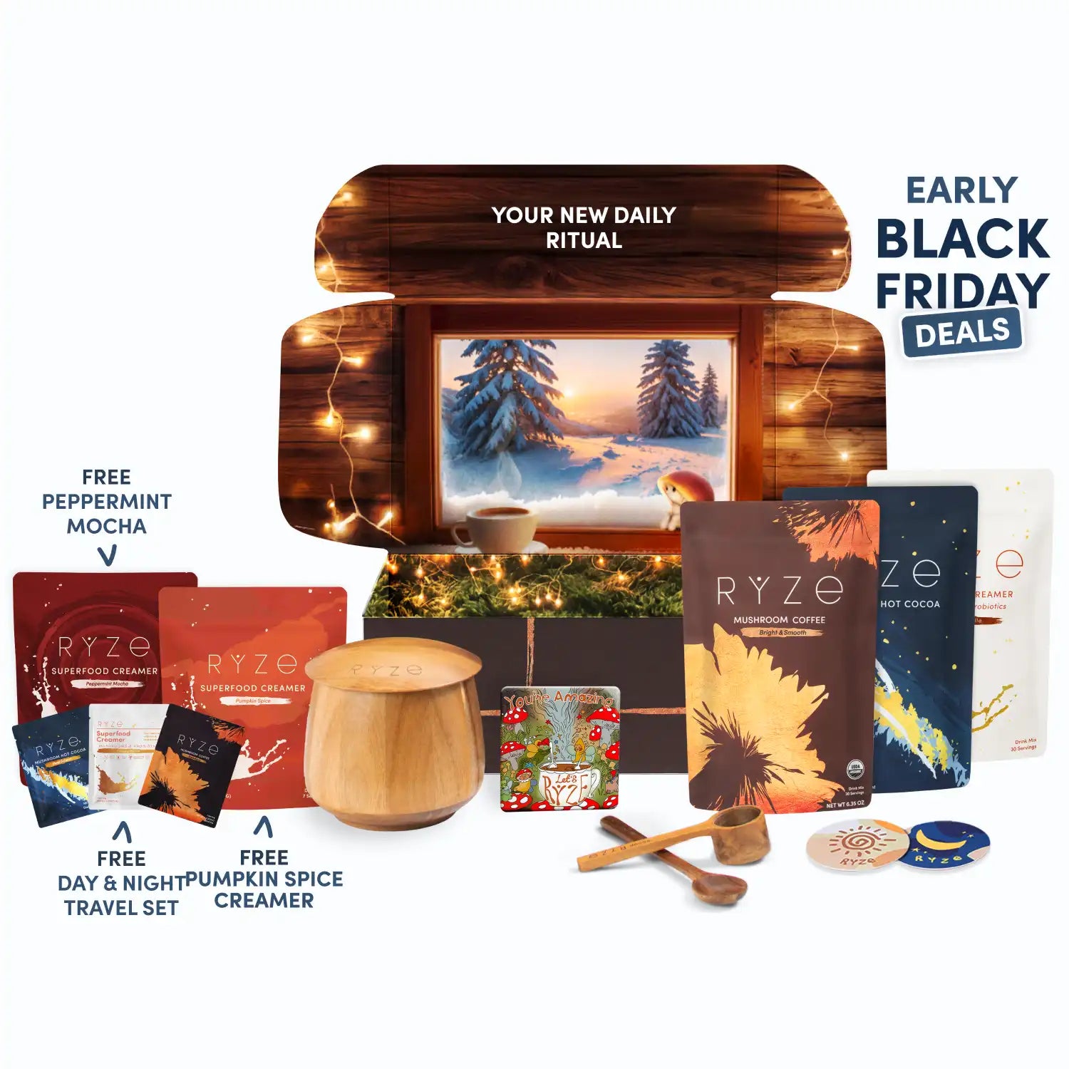RYZE Ritual Set: Cocoa + Coffee J7