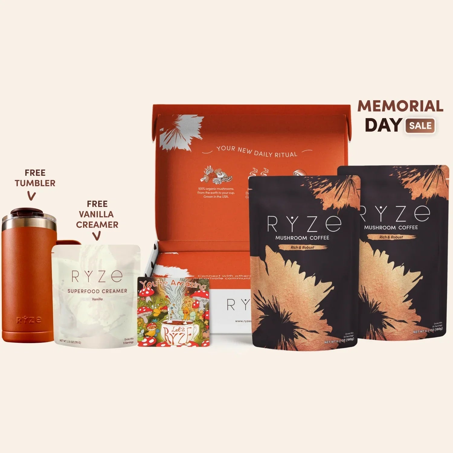 Mushroom Coffee Dark Roast Starter Kit 60 Serving Y1
