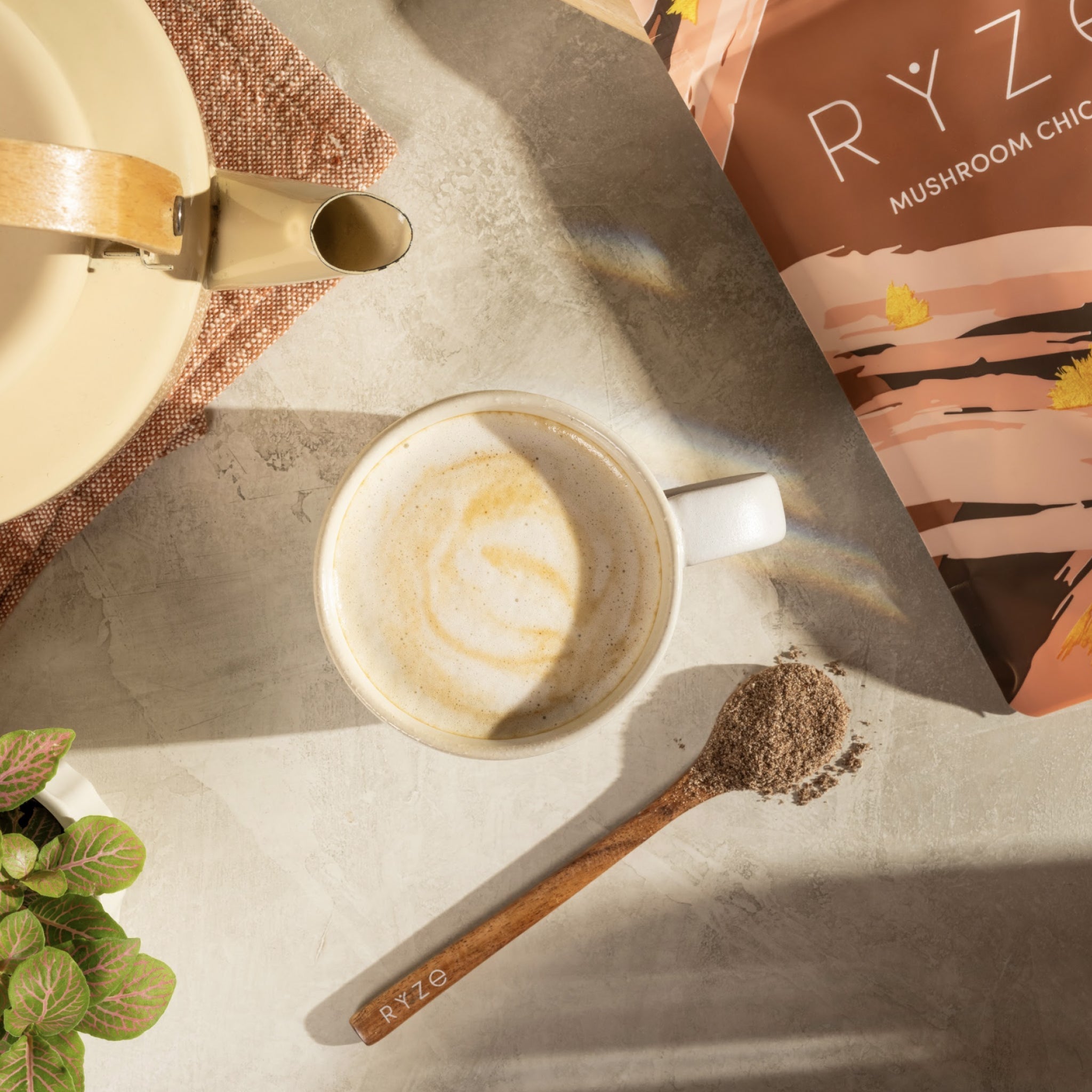 RYZE Mushroom Chicory — Organic Instant Chicory with Shitake & Lions mane, 30 Servings V0