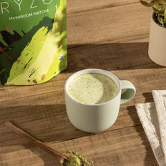 RYZE Mushroom Matcha — Organic Instant Matcha Latte with Lion's Mane & King Trumpet, 30 Servings T5