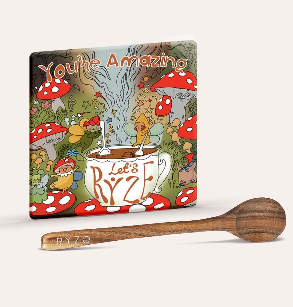 Mushroom Magnet + Acacia Spoon I8