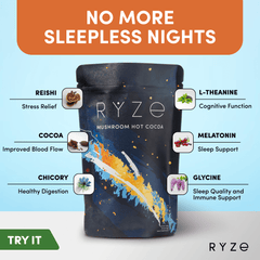RYZE Hot Cocoa - with 6 Sleep Superfoods to Help Fall Asleep and Stay Asleep Q7